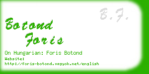 botond foris business card